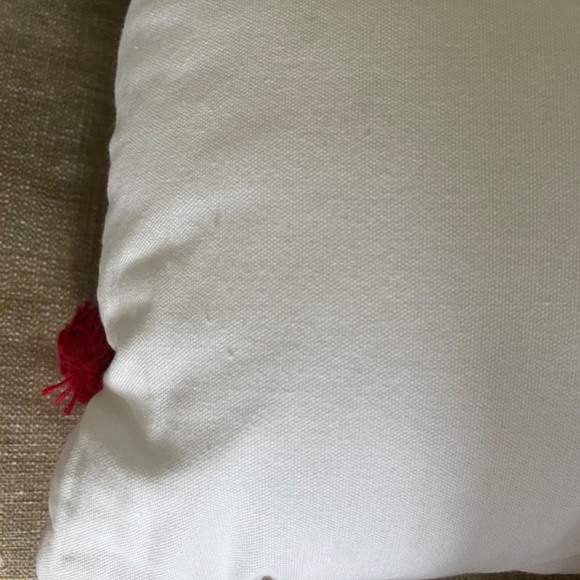 Opal House Blue Pillow w Red Trim - Picture 4 of 7